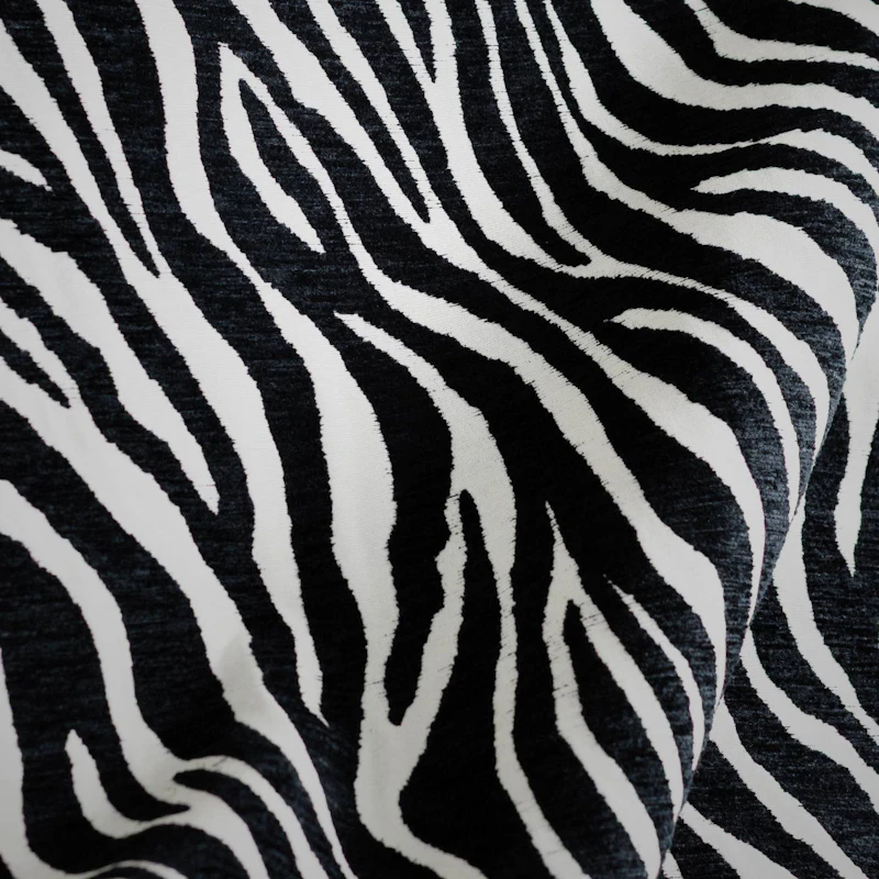 Stofprøve Zebra, Sort/Hvid