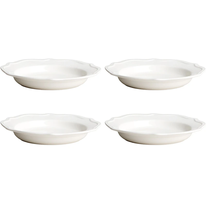 Violette Dyb Tallerken 23 cm 4-pack, Hvid