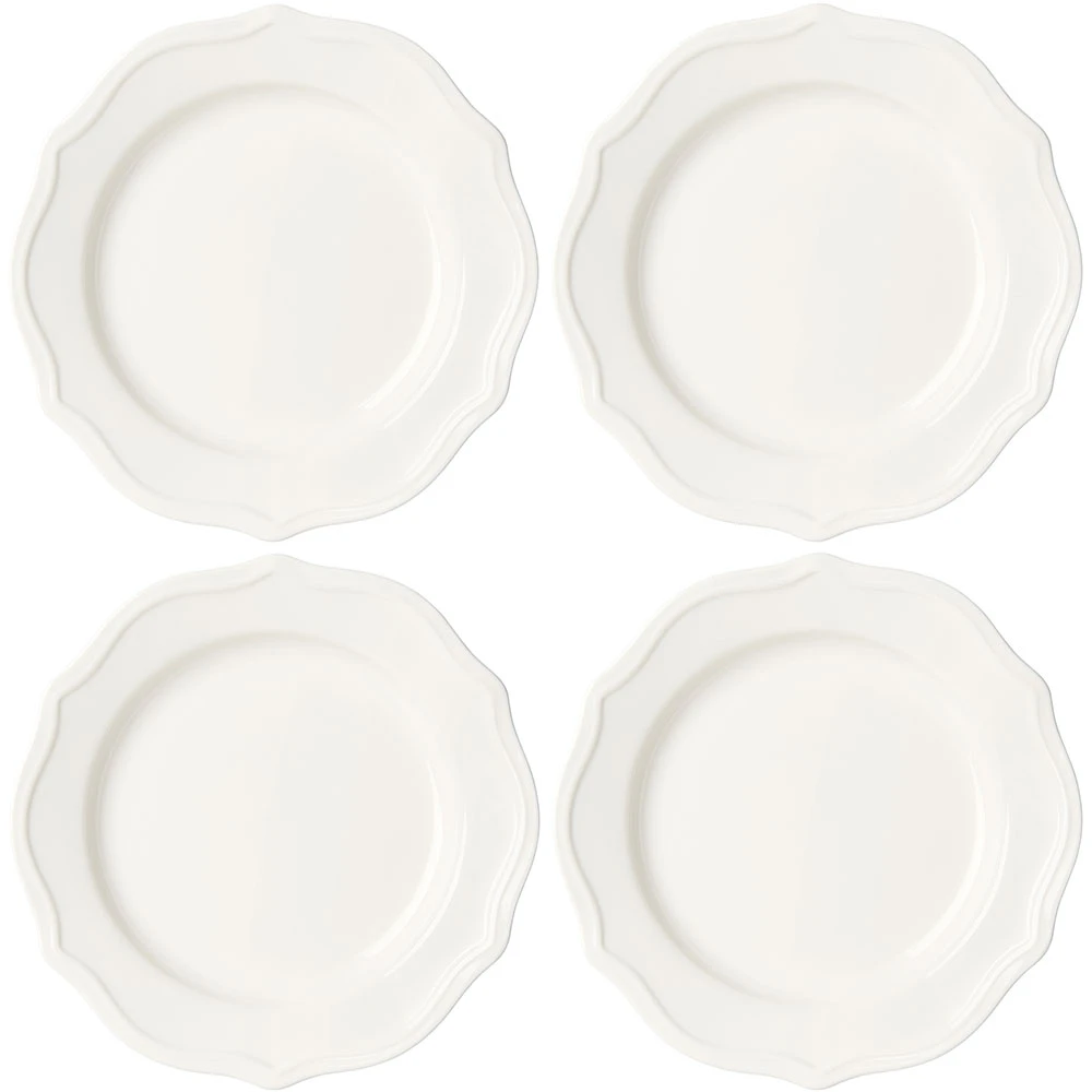 Decotique Violette Sidetallerken 20 Cm 4-pack - Asietter Keramik Hvid - 438125*4