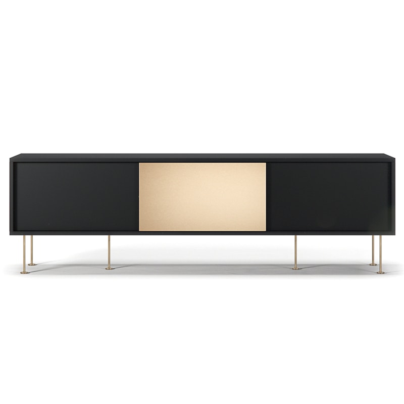 Vogue Mediebænk 180L, Antracit/2A1B/Messing