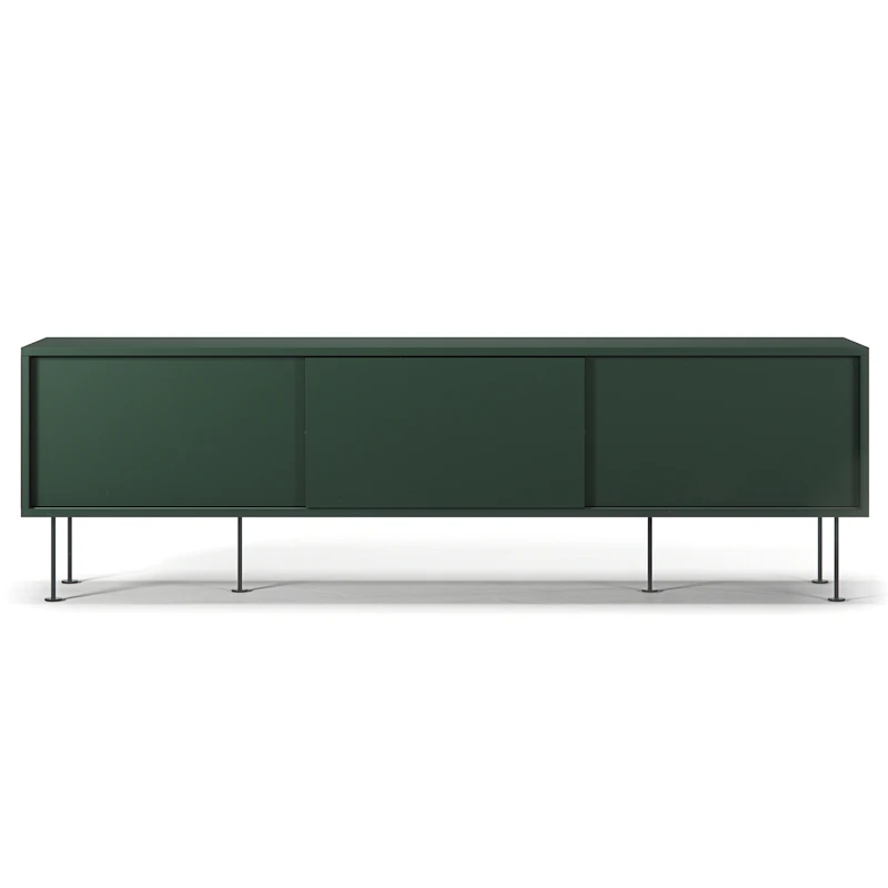 Vogue Mediebænk med Ben 180 cm, Grøn / Sort