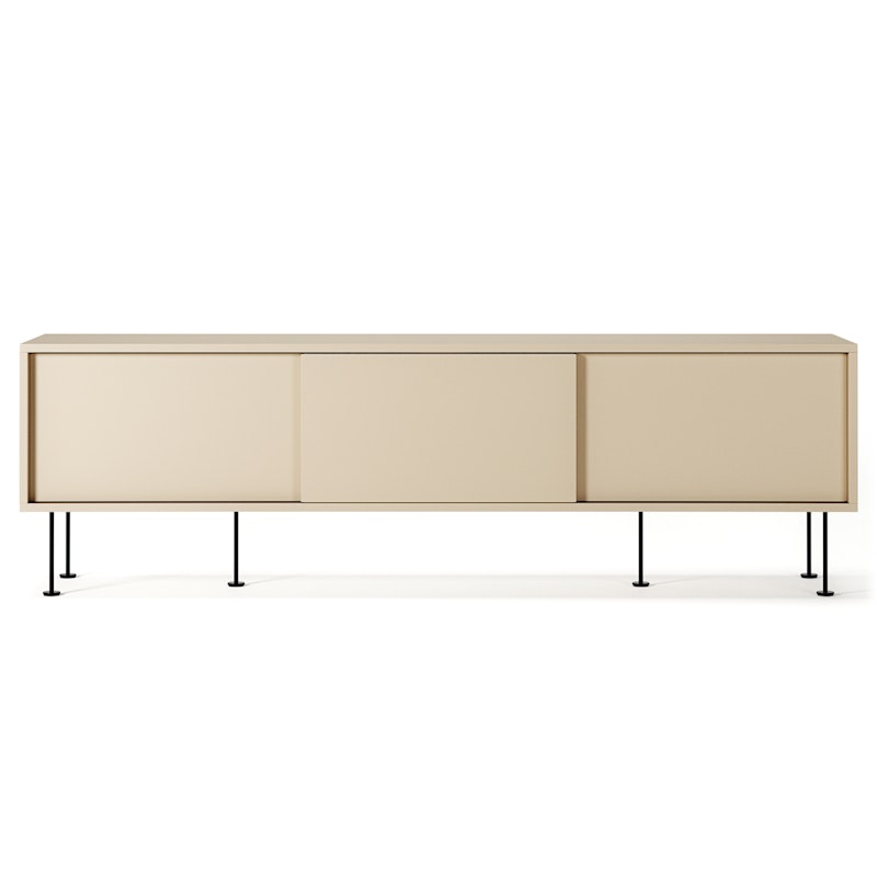 Vogue Mediebænk Med Ben 180 cm, Sand / Sort