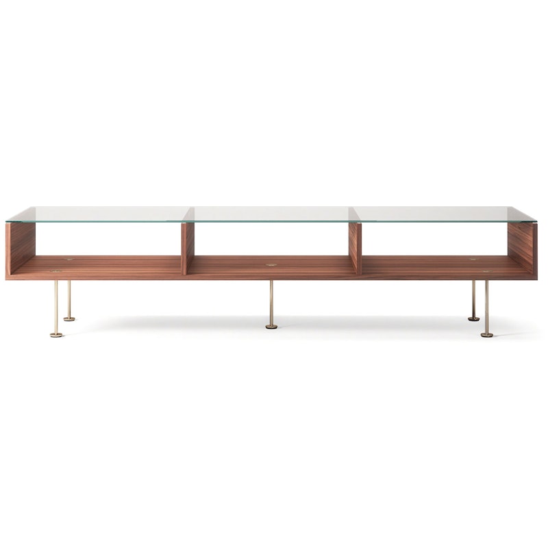 Vogue Sofabord 45x165 cm, Valnød / Messing
