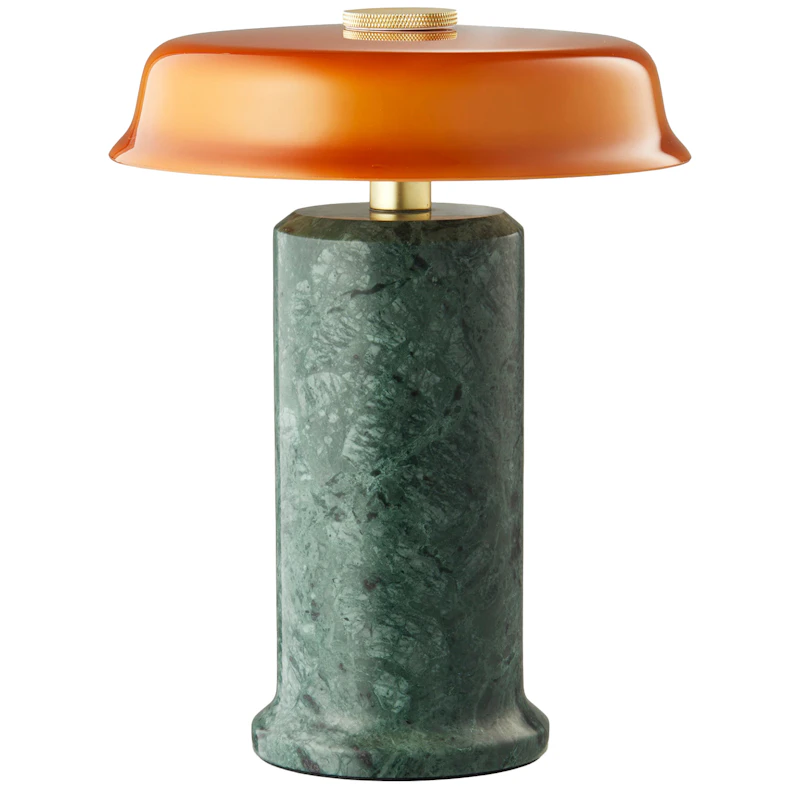 Trip No. 2 Transportabel Lampe, Marmor Moss / Amber