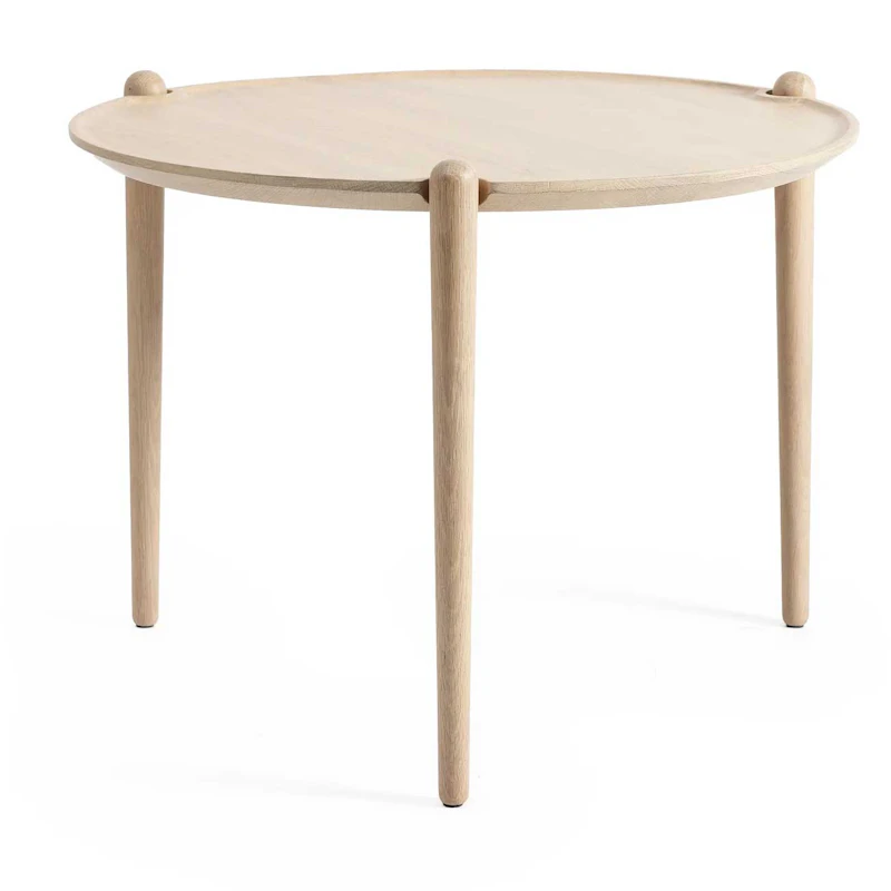 Aria Sofabord Ø60 Høj, Lyst Egetræ