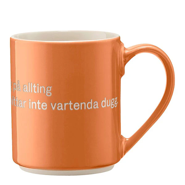 Design House Stockholm Astrid Lindgren Krus Det &Auml;r Ingen Ordning - Kaffekopper Stent&oslash;j Orange - 2692-0000