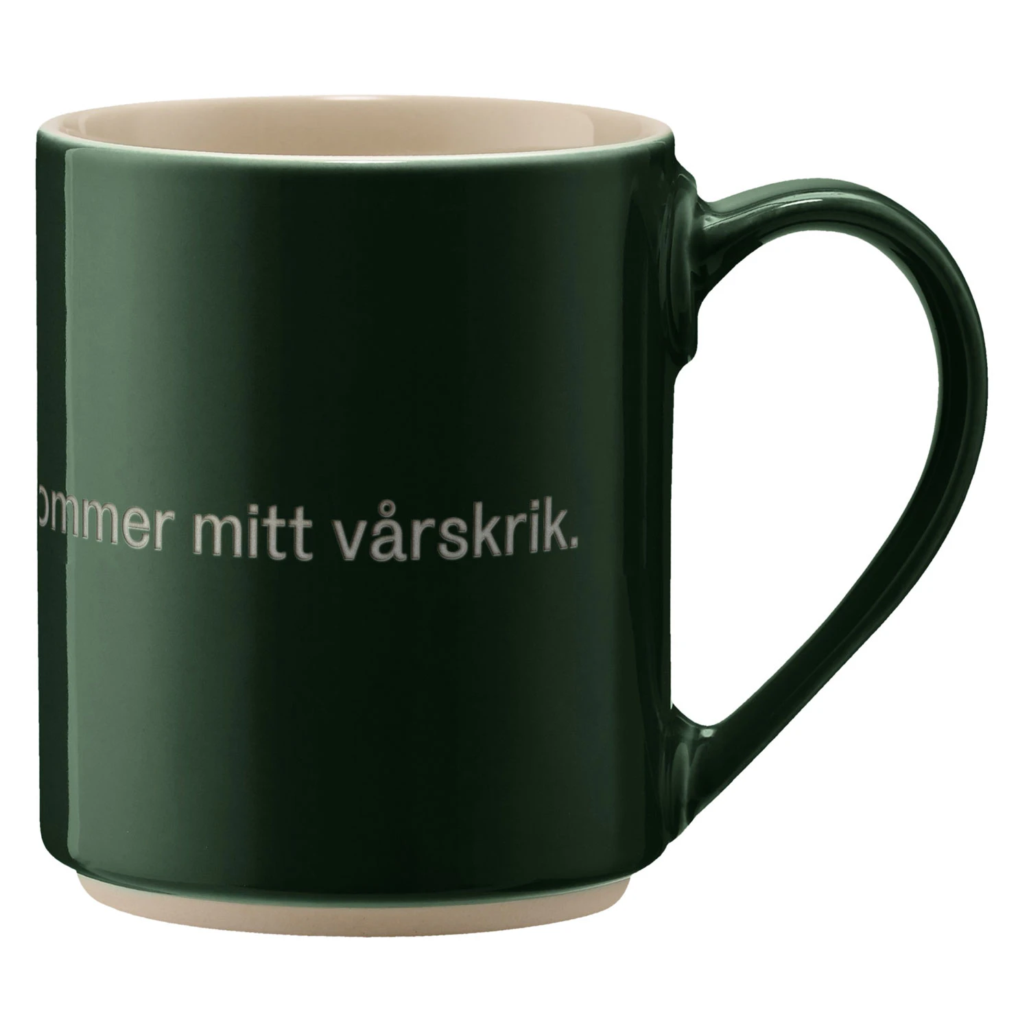 Design House Stockholm Astrid Lindgren Krus H&aring;ll F&ouml;r &Ouml;rona - Kaffekopper Stent&oslash;j Dark Green - 2766-0000