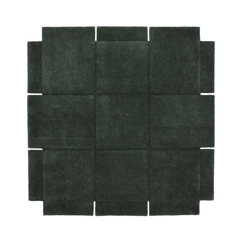 Basket Tæppe Grønt, 180x180 cm