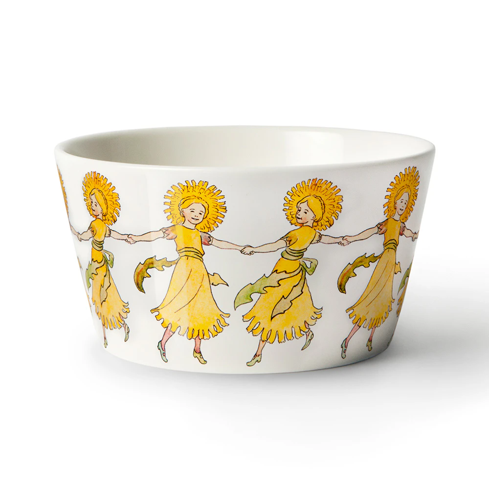 Design House Stockholm Elsa Beskow Sk&aring;l 50 Cl Dandelions - Dessertsk&aring;le Benporcel&aelig;n Hvid - 2287-0100