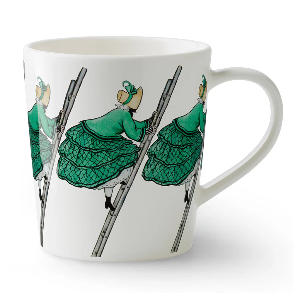 Design House Stockholm Elsa Beskow Krus Med H&aring;ndtag 40 Cl Aunt Green - Kaffekopper Benporcel&aelig;n Hvid - 2167-0100