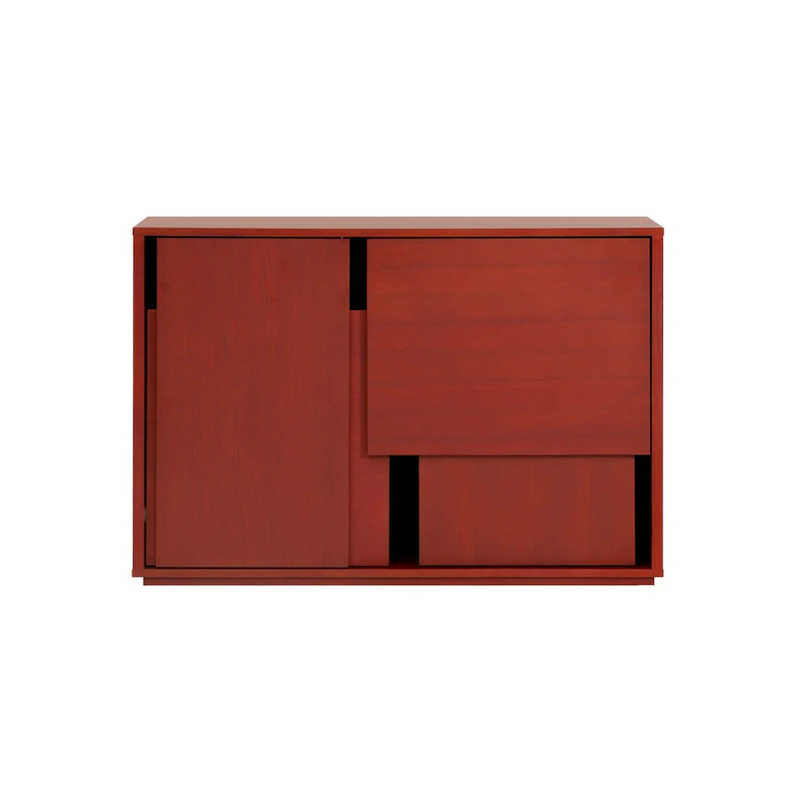 Layer Sidebord, 120 cm, Rødt