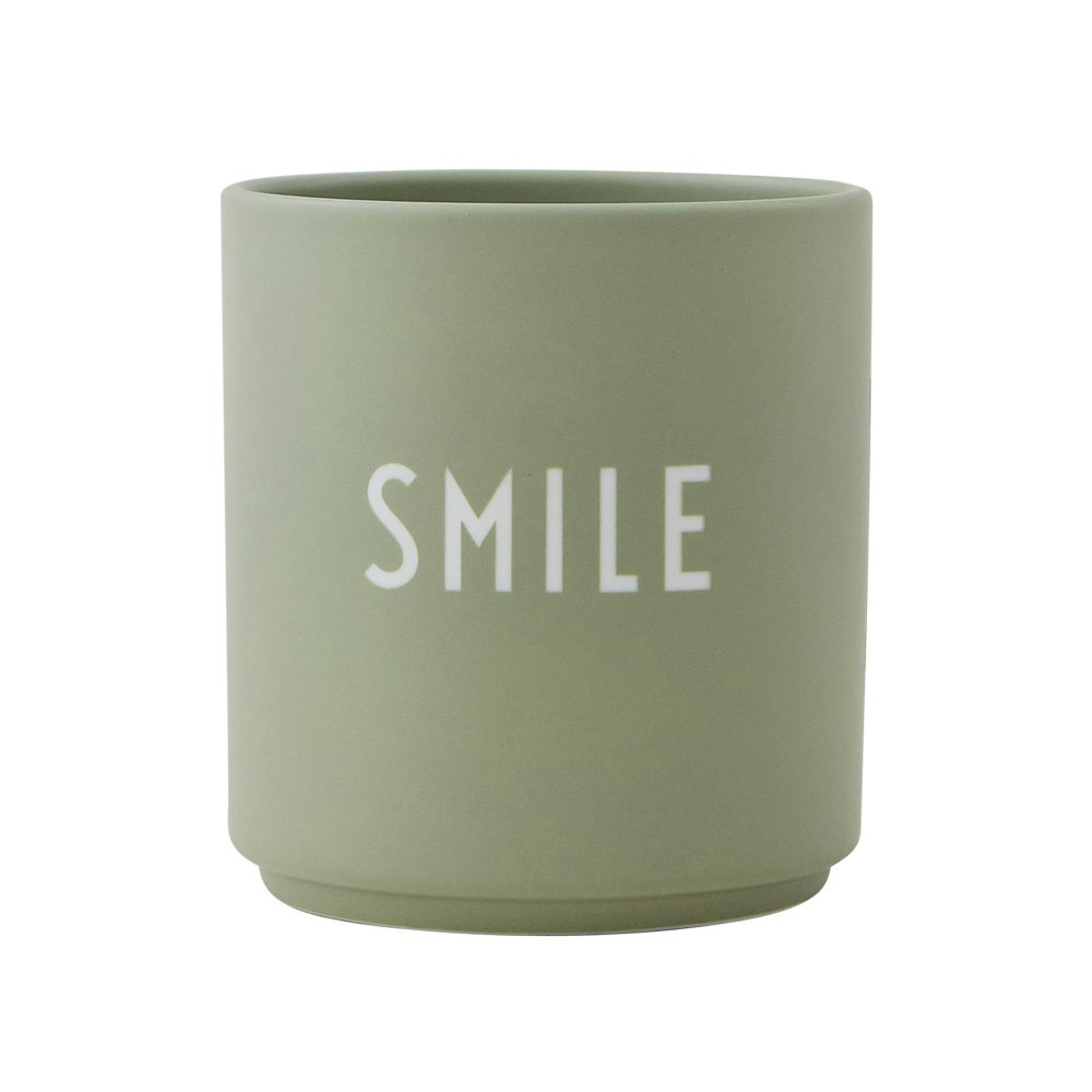 Design Letters Favourite Kop 25 Cl Smile - Kaffekopper Benporcel&aelig;n Gr&oslash;n - 10204100SMILE