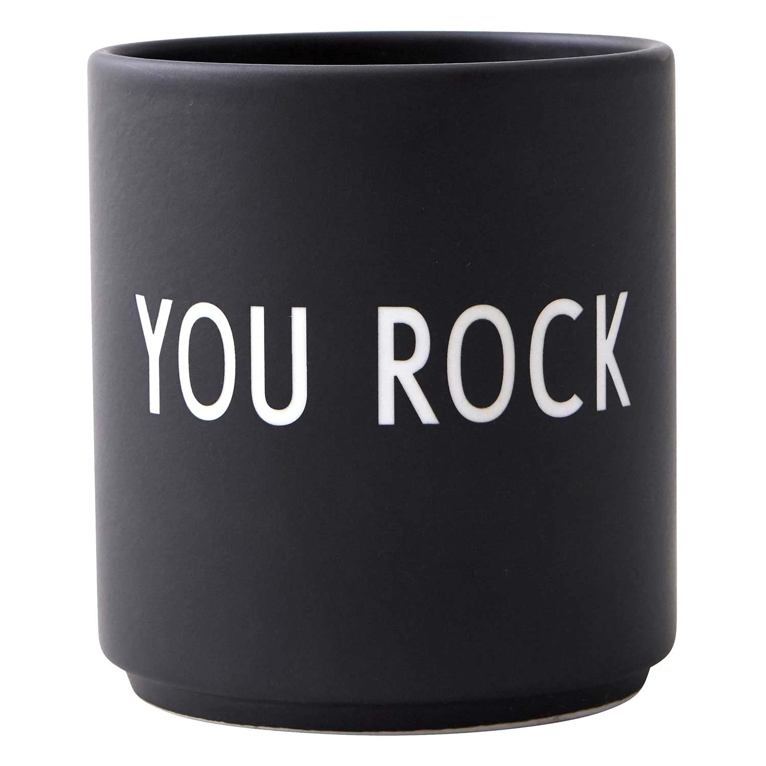Design Letters Favourite Kop 25 Cl You Rock - Kaffekopper Benporcel&aelig;n Sort - 10101002BKYOUROCK