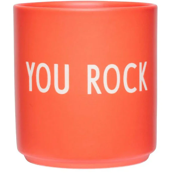 Design Letters Favourite Kop 25 Cl You Rock - Kaffekopper Benporcel&aelig;n Orange - 10101002TERYOUROCK