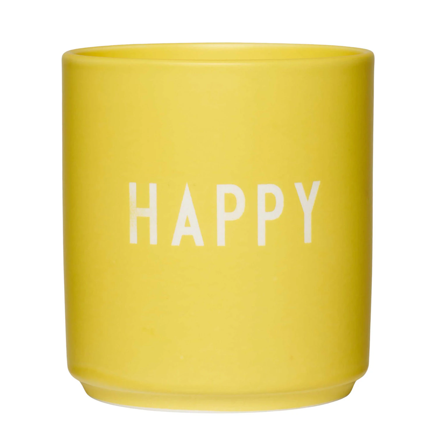 Design Letters Favourite Kop 25 Cl Fashion Colour Collection Happy - Kaffekopper Benporcel&aelig;n Gul - 10101002YELLOHAPPY
