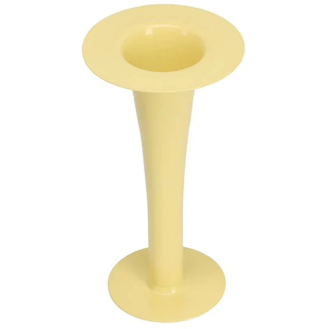 Design Letters Trumpet Vase & Lysestage 2-in-1 - Lysestager Pulverlakeret St&aring;l Gul - 10108002YELLOW