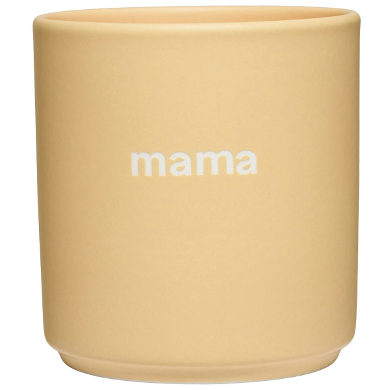 Design Letters Vip Favourite Kop 25 Cl Mom Collection Mama - Kaffekopper Benporcel&aelig;n Gul - 10101002SOLIBEMAMA