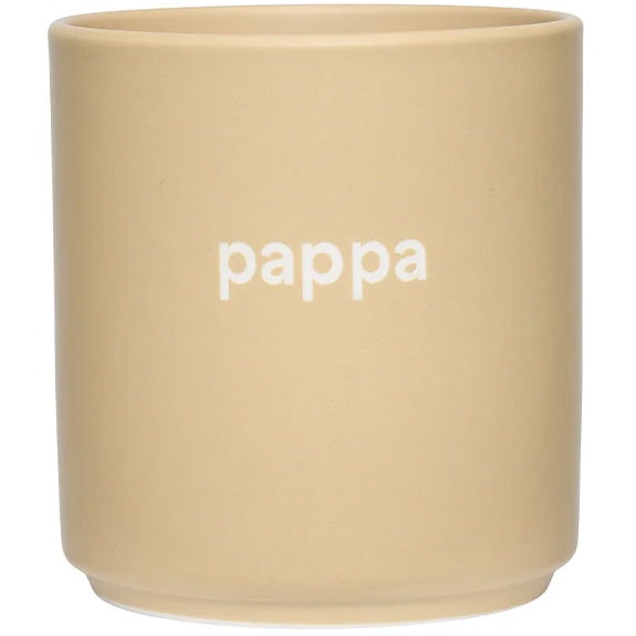 Design Letters Vip Favourite Kop 25 Cl Pappa - Kaffekopper Benporcel&aelig;n Beige - 10101002BEIGEPAPPA