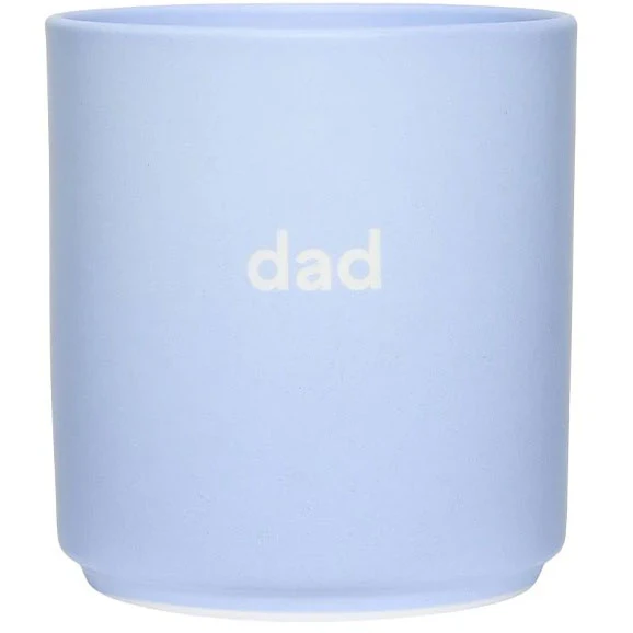 Design Letters Vip Favourite Kop 25 Cl Dad - Kaffekopper Benporcel&aelig;n Lysebl&aring; - 10101002DSTBDAD