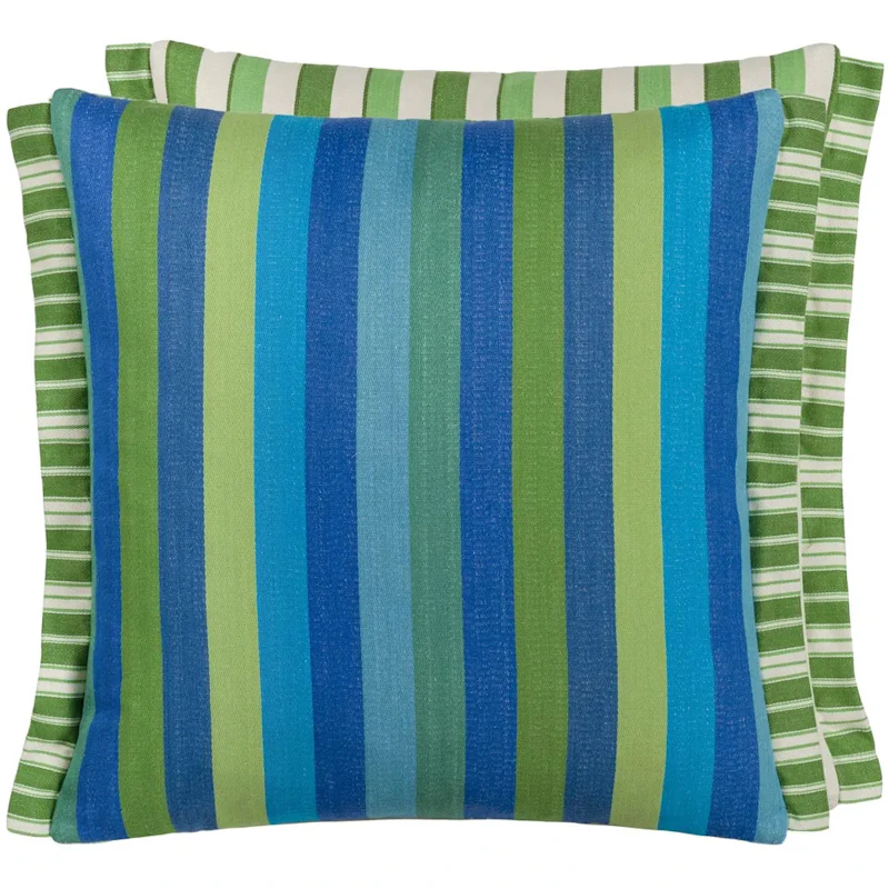 Cork Street Stripe Pude 43x43 cm, Cobalt