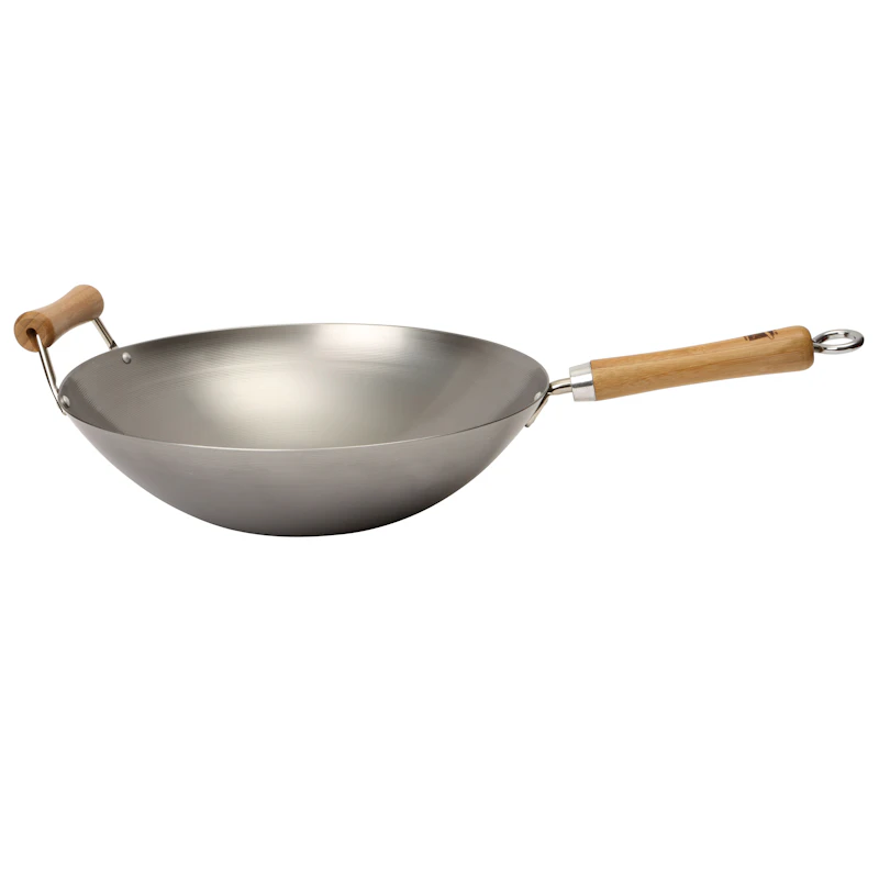 School of Wok Wokpande Kulstofstål Grå, 36 cm