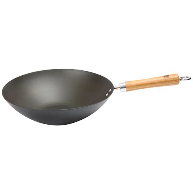 School of Wok Wokpande Kulstofstål Sort, 27 cm