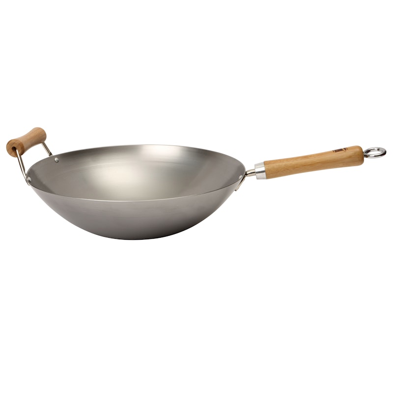 School of Wok Wokpande Kulstofstål Grå, 36 cm