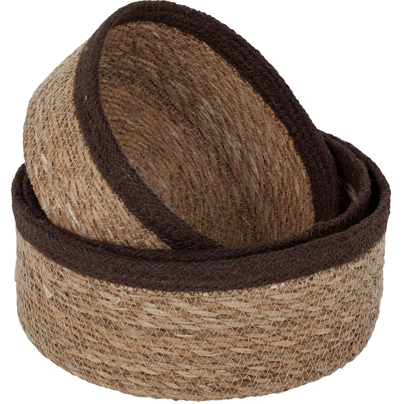 Emil Brødkurv 3-pak, Brun