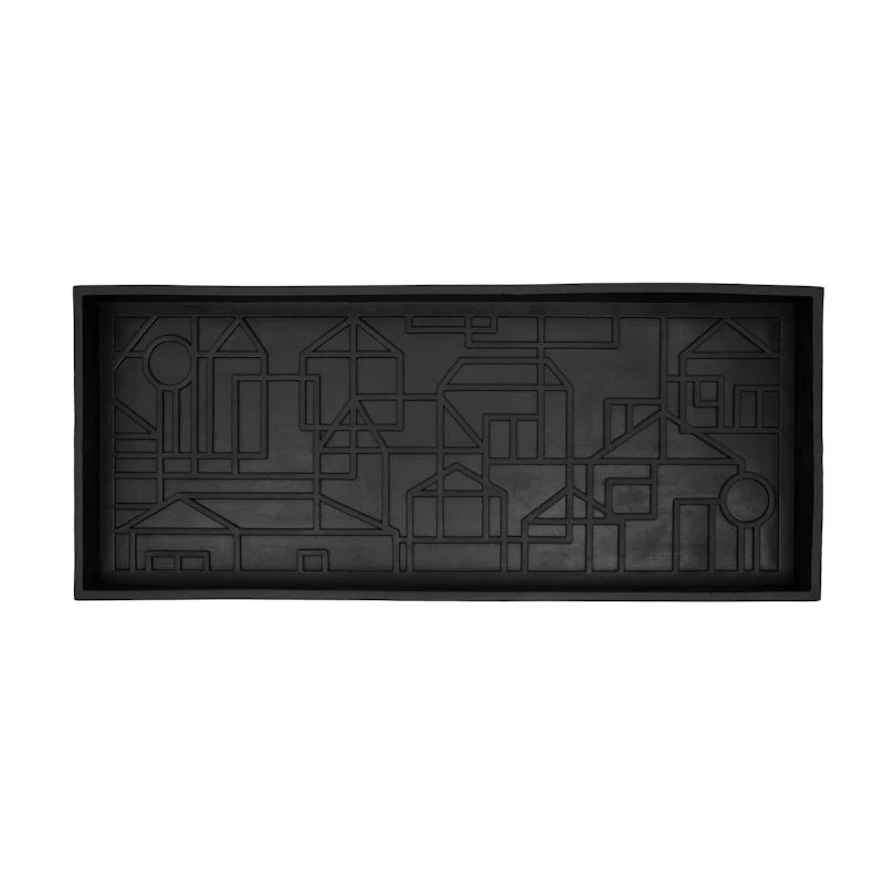 Rubber Boot Tray Doormat 85x36 cm, City