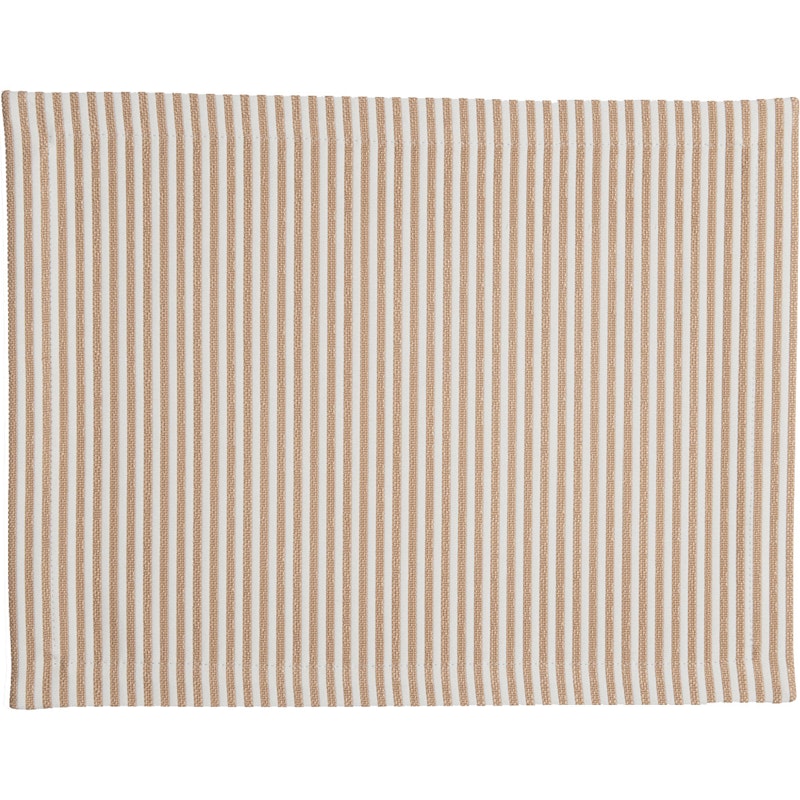 Narrow Stripe Dækkeserviet 35x45 cm, Beige