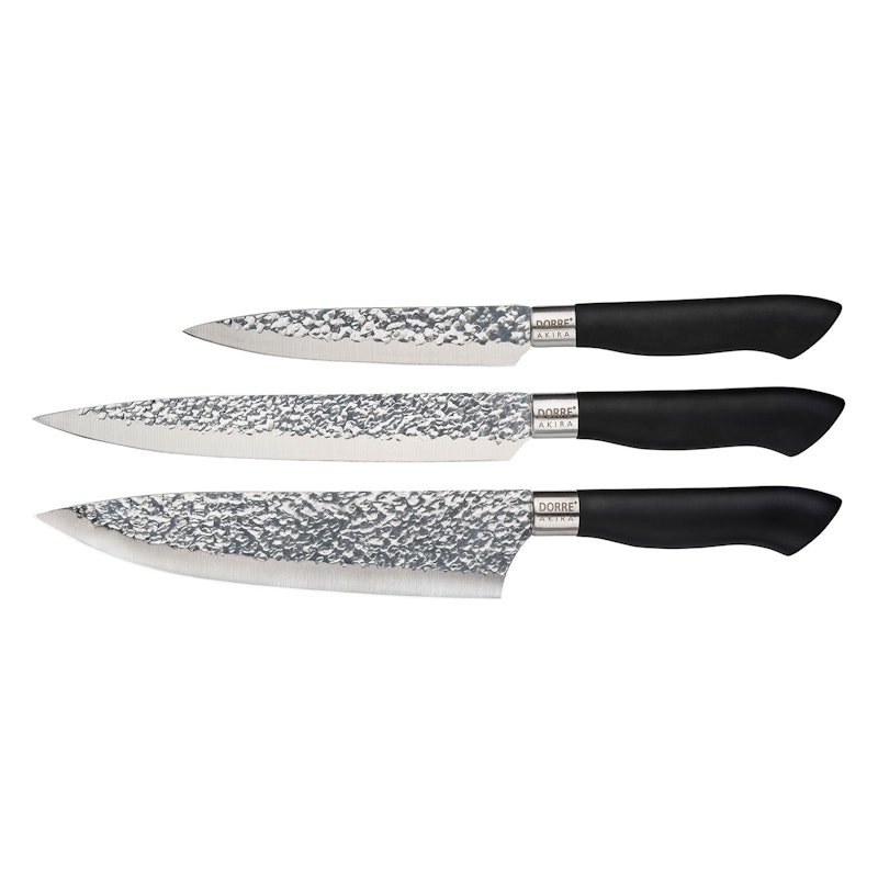 Akira Set Of  3 Knives, Black Knivsæt Sort