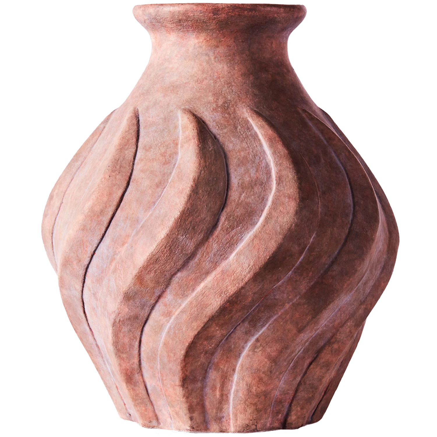 Dusty Deco Swirl Vase Stor - Vaser Keramik Brun - DD40000056