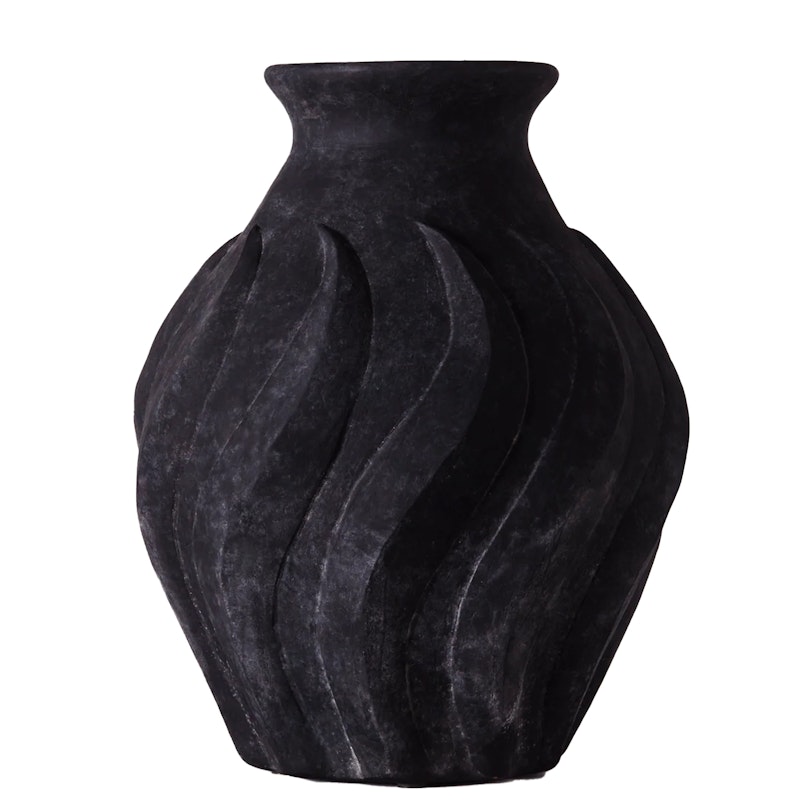 Swirl Vase Lille, Sort