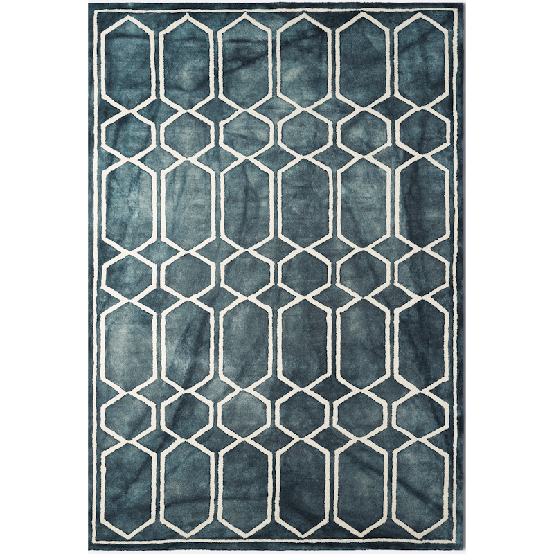 Tie Dye Uldgulvtæppe 250x350 cm, Grafit