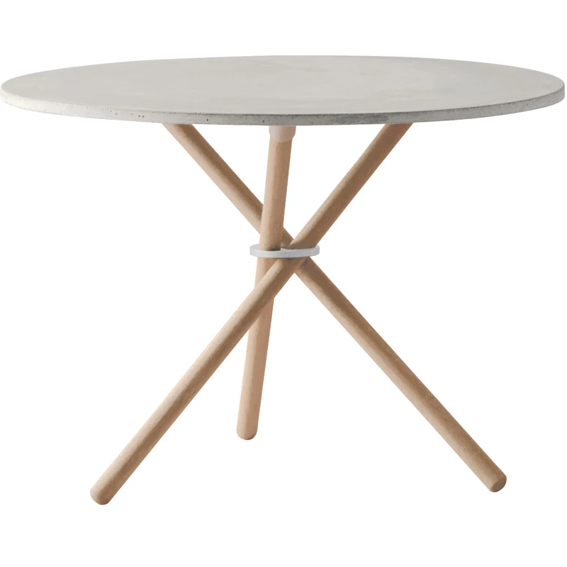 Daphne Sofabord 65 cm, Lys Beton / Lys Eg