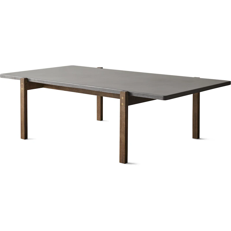 Eugene Sofabord 70x125 cm, Mørk Beton / Mørk Eg