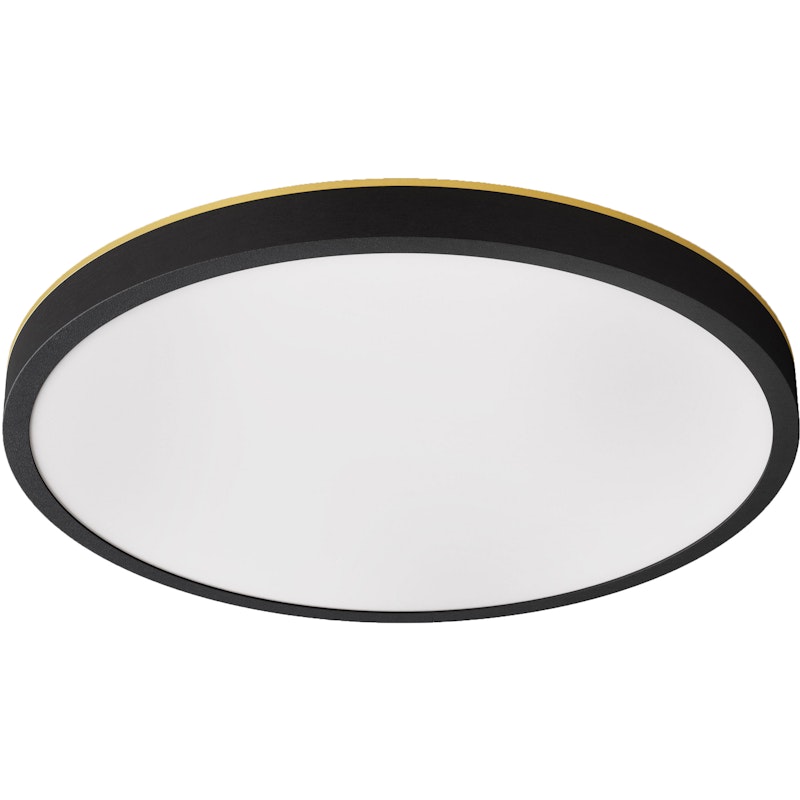 Plafon 30 Væg-/Loftslampe, Sort / Messing