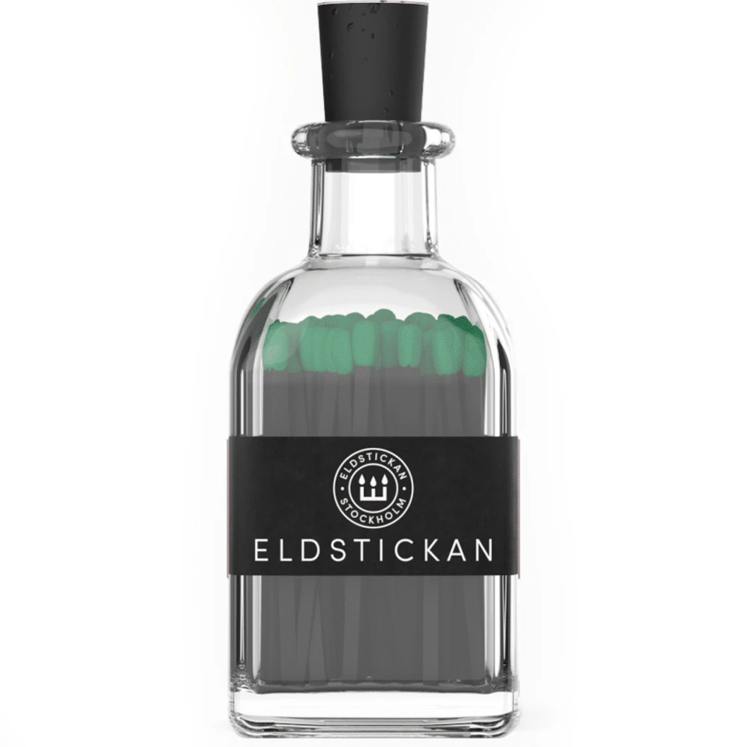 Eldstickan T&aelig;ndstik&aelig;ske Lille Emerald - Tilbeh&oslash;r Lysestager & Fyrfadsstager Glas Smaragd - EL15