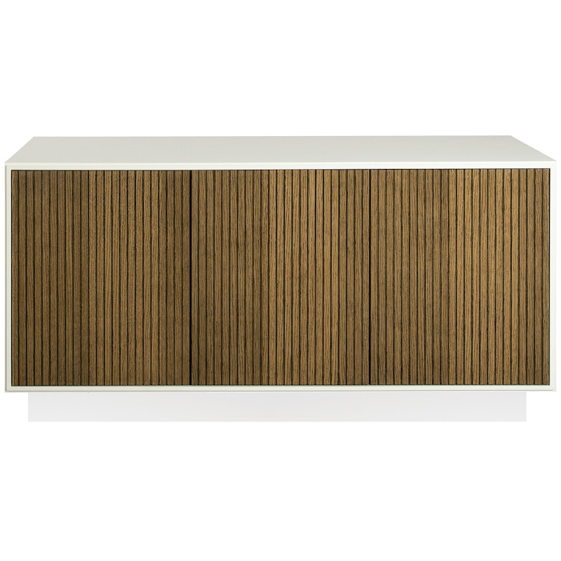 Line Skänk 3-Dörrar Burned Walnut White 135B X 42D X 64H Skænk Låger Hvid