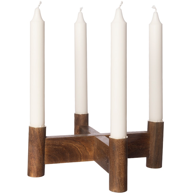 Adventslysestage, Mørkt Træ