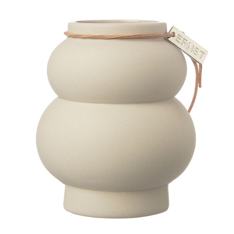 Curvy Vase Stentøj Beige, 21.5x12 cm