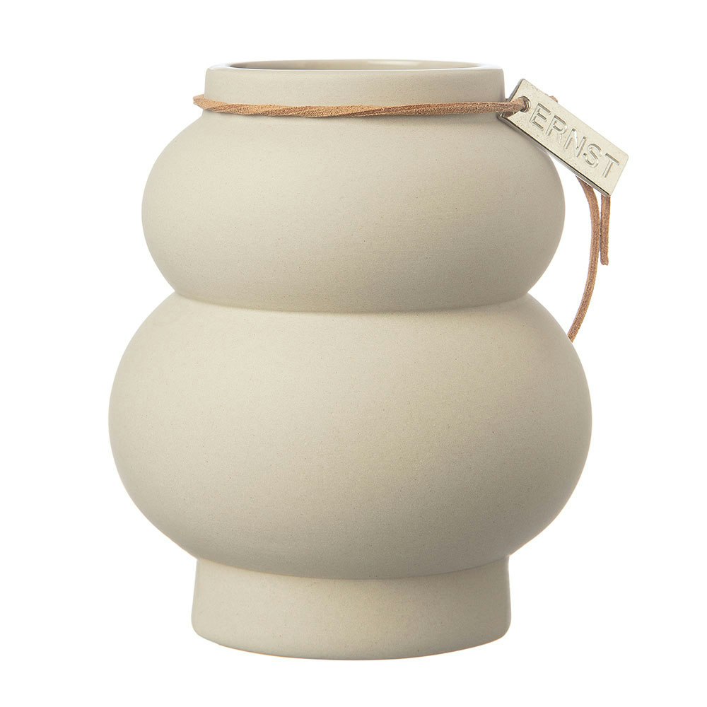 Ernst Curvy Vase Stent&oslash;j 21.5x12 Cm - Vaser Beige - 270736