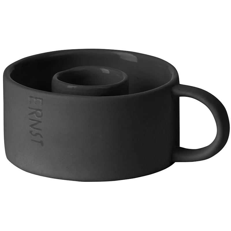 Ernst Stentøj Lysestage Ø7cm, Mørkgrå