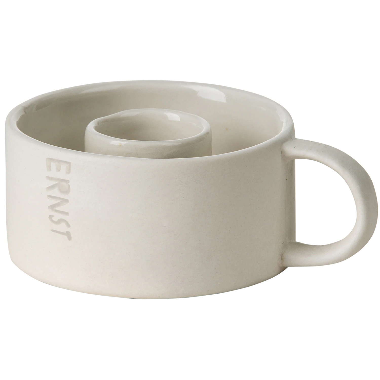 Ernst Lysestage &Oslash;7cm - Lysestager Stent&oslash;j Hvid - 270053