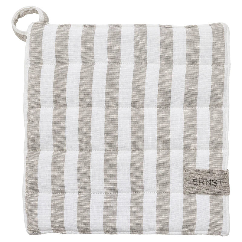 Grydelap 23x25 cm, Hvid/Beige