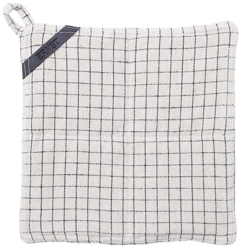 Grydelap Ternet 25x25 cm, Naturlig/Sort