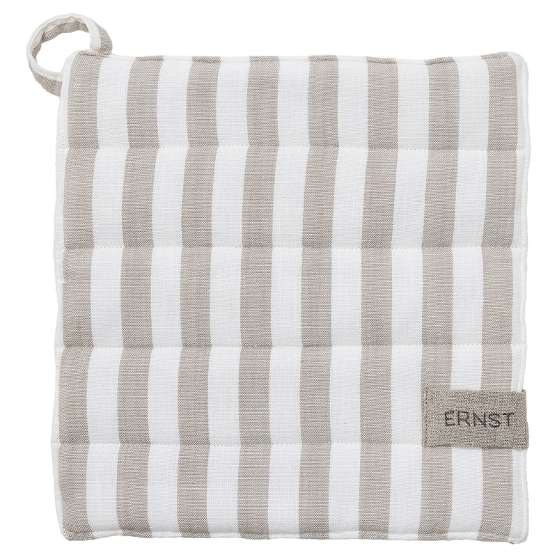 Grydelap 23x25 cm, Hvid/Beige