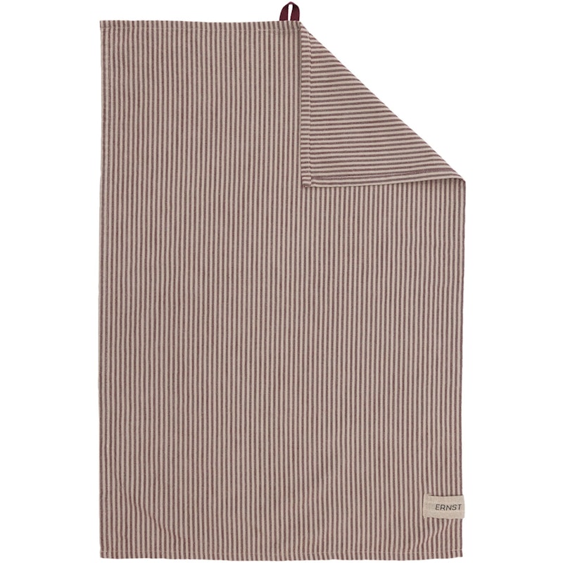 Viskestykke Striber 47x70 cm, Rødt / Beige