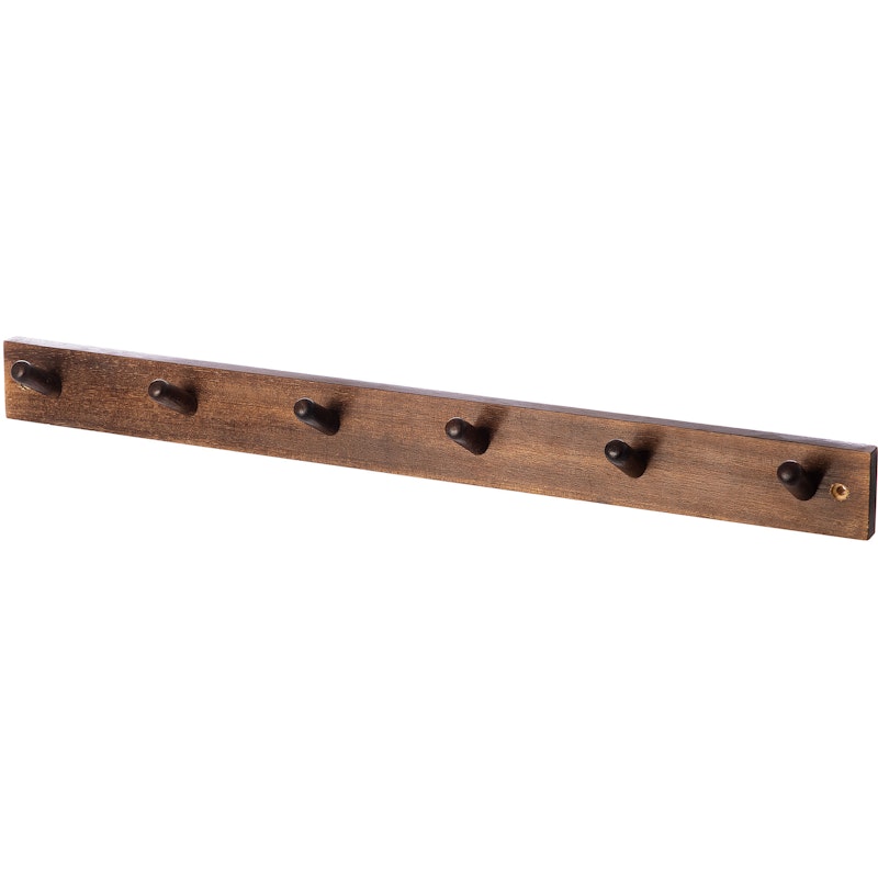 Knagerække 6 Knopper, Brun