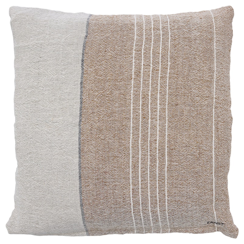 Pudebetræk 50x50 cm, Karamel/Natur